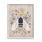 Stupell Industries Queen Bee with Crown Yellow White Daisy Florals in White Frame Wall Art